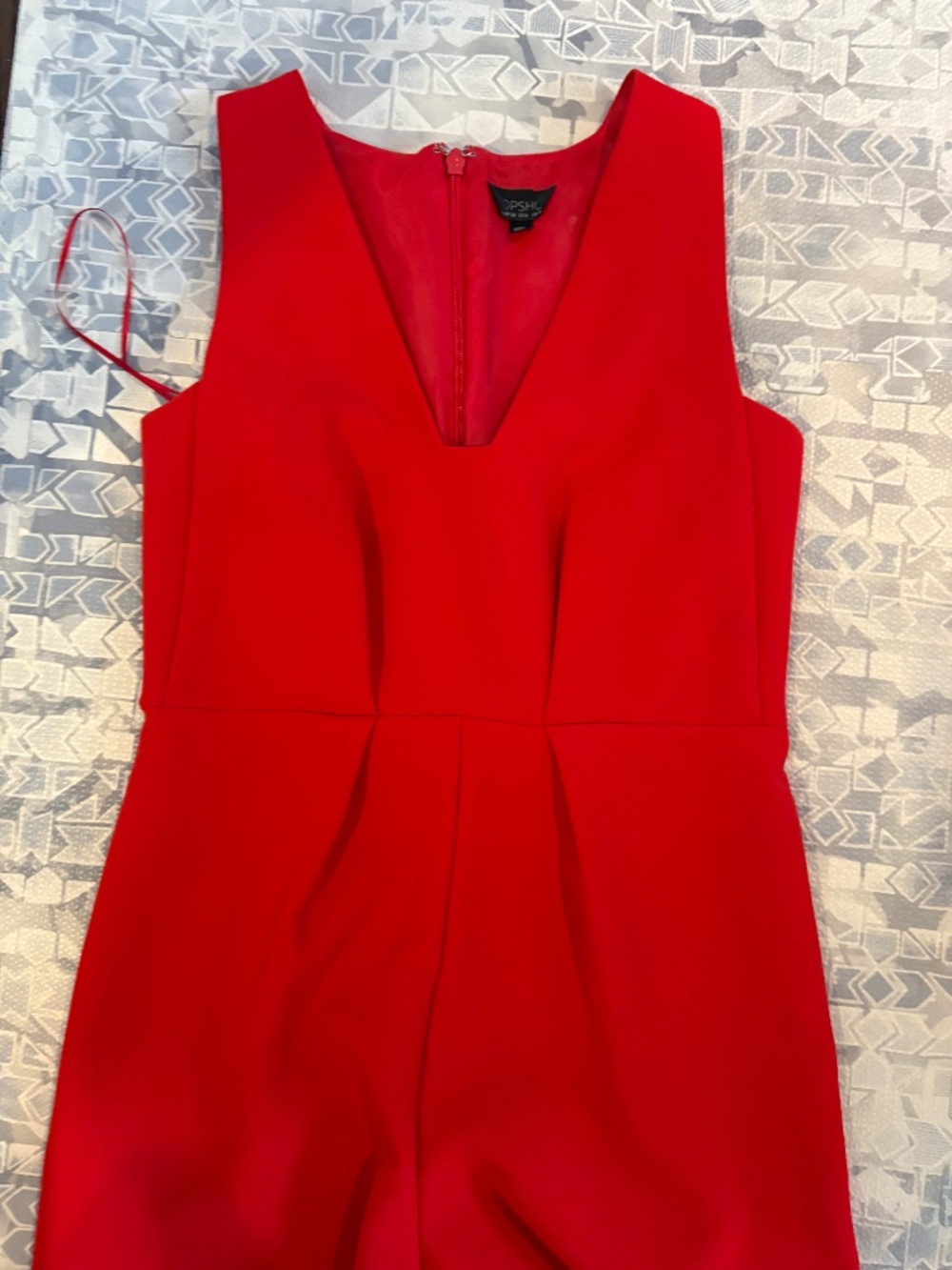 Red Top Shop Romper Size Small